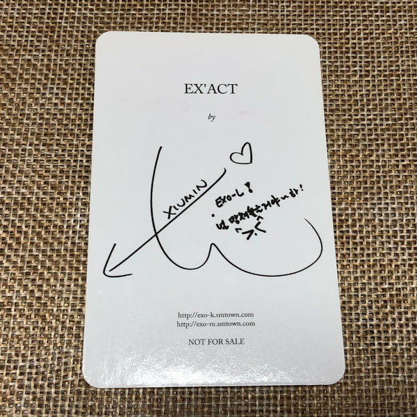 EXO XIUMIN [ EXACT EX'ACT ] Official Photocard, 3rd Album / New, Rare / Gift