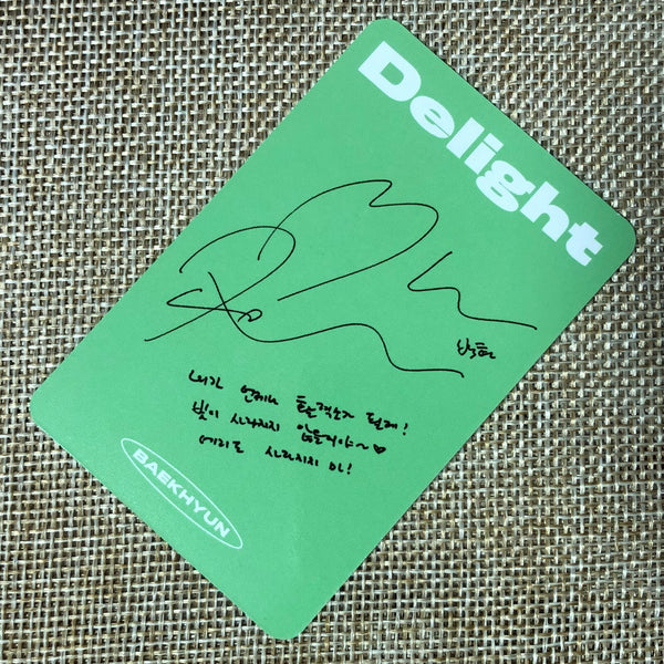 EXO BAEKHYUN #4 [ Delight ] Official Photocard, 2nd Mini MINT Ver / New / Gift