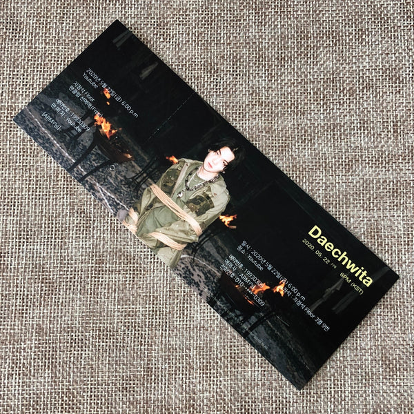 BTS SUGA [ DAECHWITA Youtube ] Official Ticket Photocard / New / Gift