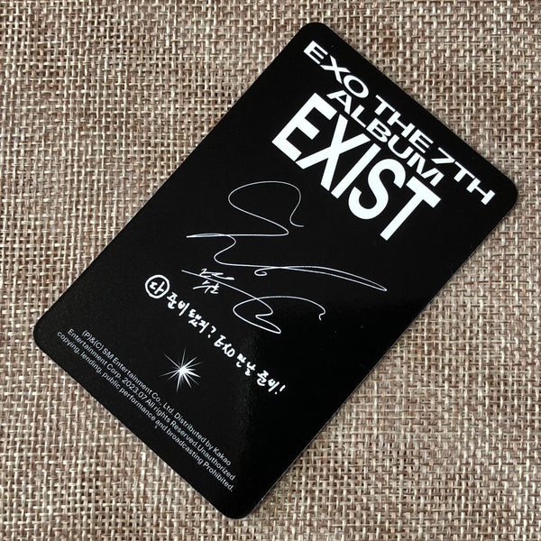 EXO SUHO [ EXIST ] Official Photocard, 7th Album Digipack / New / Gift