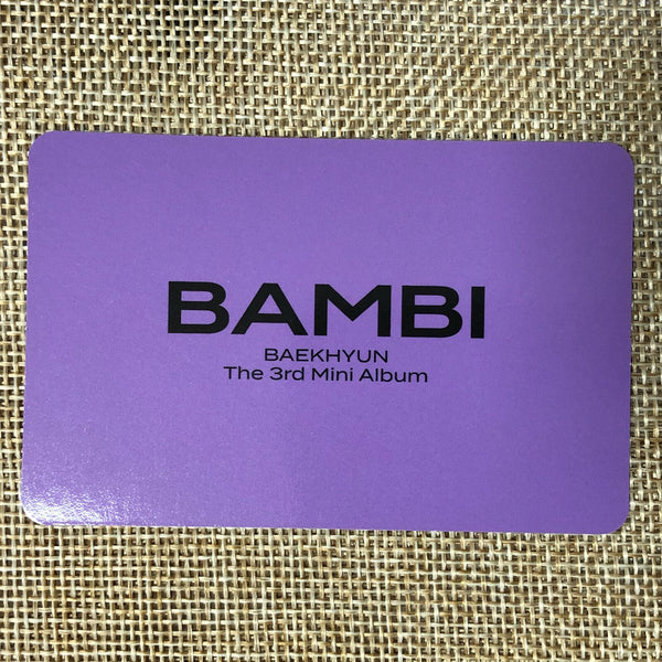 EXO BAEKHYUN #11 [ BAMBI ] Official Photocard, 3rd Mini Album / New / Gift