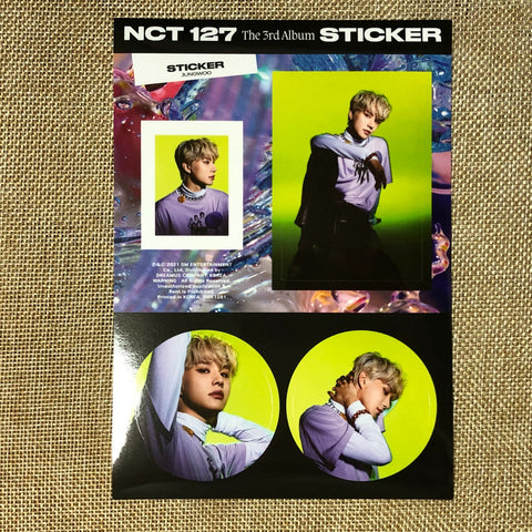 NCT 127 JUNGWOO [ STICKER ] Official Sticker, STICKY Ver / New / Gift