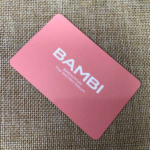 EXO BAEKHYUN #9 [ BAMBI ] Official Photocard, 3rd Mini Album / New / Gift