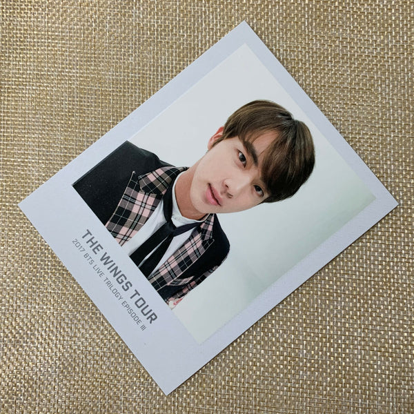 BTS JIN [WINGS Tour 2017 Trilogy Ticket] Official Polaroid Photocard / Gift