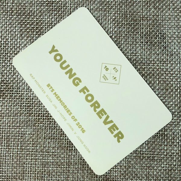 BTS GROUP [ Memories of 2016 YOUNG FOREVER DVD ] Official Photocard / New / +GFT