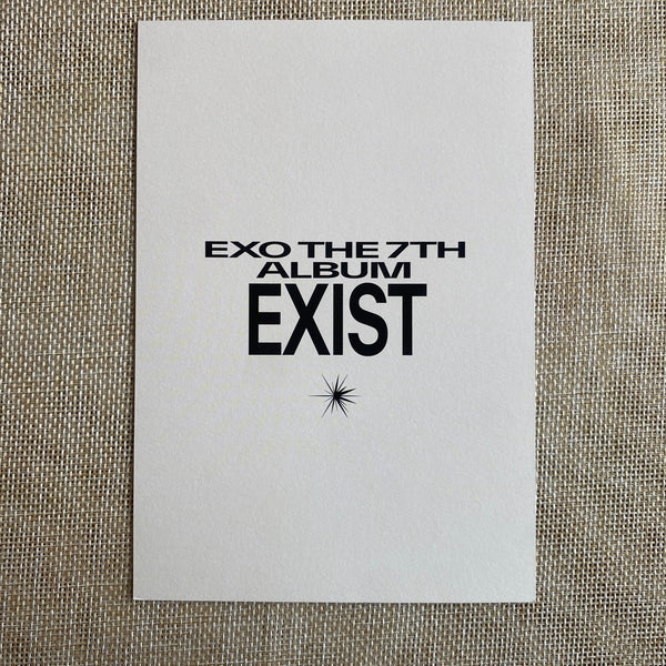 EXO CHEN #3 [ EXIST ] Official Postcard, 7th Album / New, Rare / Gift