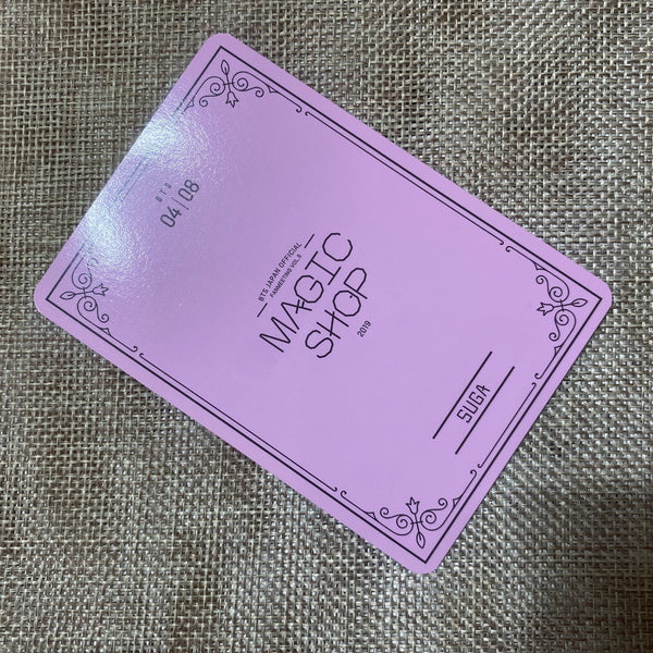 BTS SUGA 4/8 [MAGIC SHOP Fan Meeting Japan] Official Mini Photocard / New / Gift