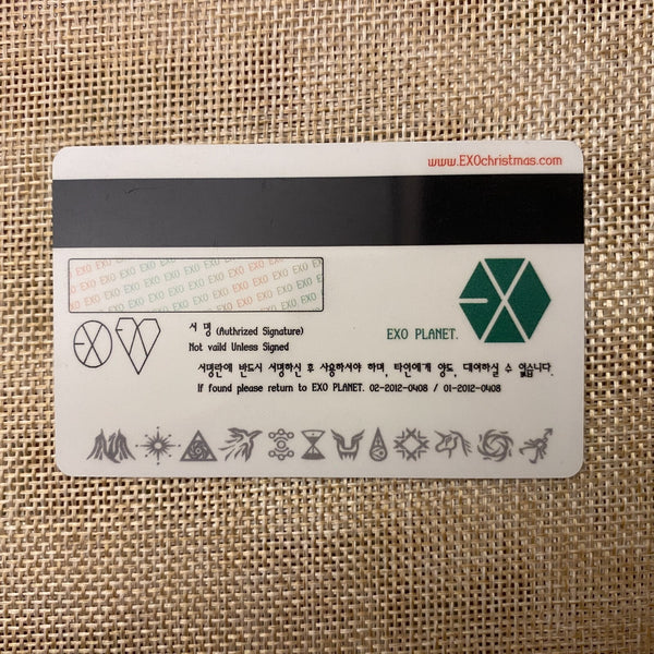 EXO GROUP [Miracles in December] Official Photocard Plastic Card / New, Rare /+G