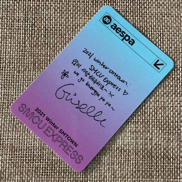 AESPA GISELLE [2021 Winter SMTOWN SMCU Express] Official Photocard / New / Gift