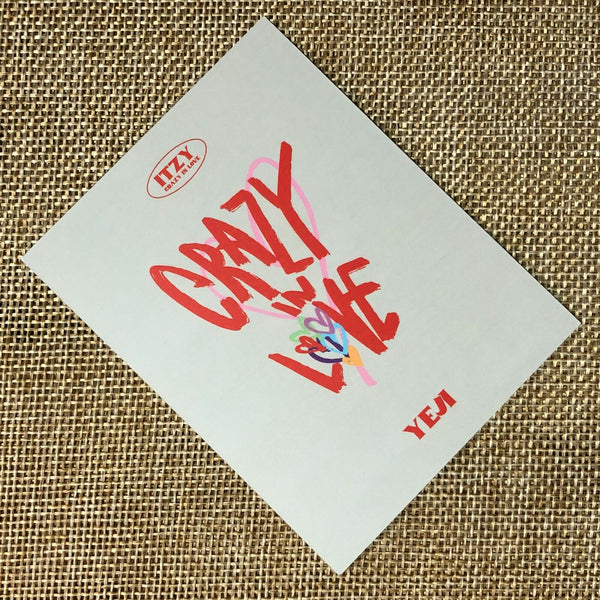 ITZY YEJI #1 [CRAZY IN LOVE] Official Polaroid Photocard, 1st Album / New / Gift
