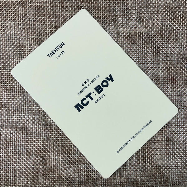 TXT TAEHYUN 8/10 [ ACT : BOY SEOUL ] Official Mini Photocard / New / Gift
