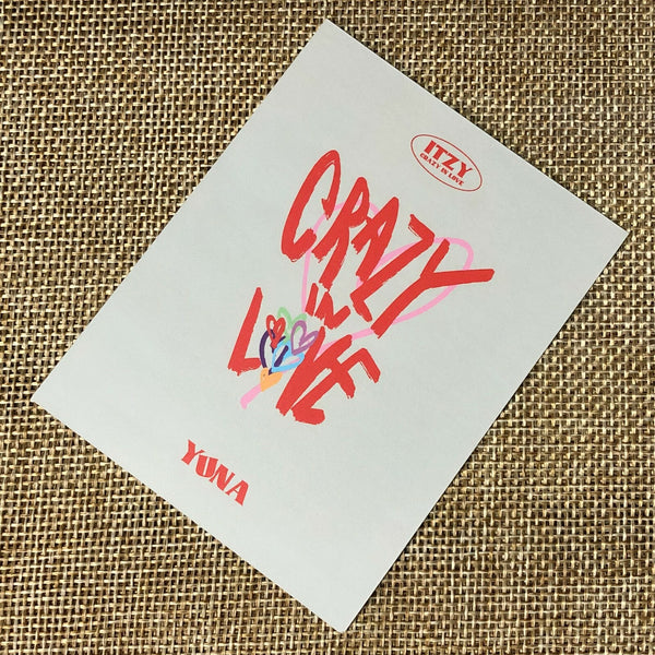 ITZY YUNA #2 [CRAZY IN LOVE] Official Polaroid Photocard, 1st Album / New / Gift