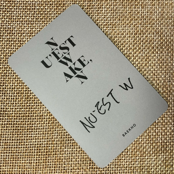 Nu'est W BAEKHO #2 [ WAKE, N ] Official Photocard / New, Rare / Gift
