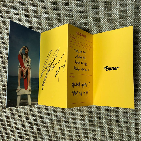 BTS RM [ Butter ] Official Folded Message Card Photocard / New / Gift