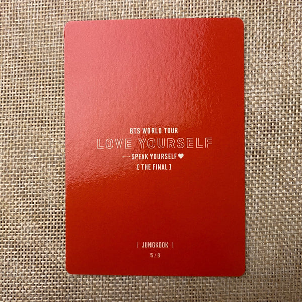 BTS JUNGKOOK 5/8 [Speak Yourself The Final] Official Mini Photocard / New / Gift