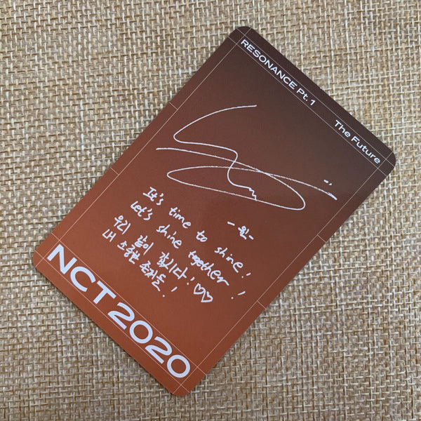 NCT 2020 WINWIN [RESONANCE Pt.1 Future KIHNO KIT] Official Photocard / Gift