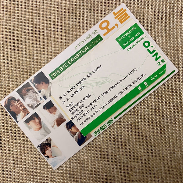 BTS 2018 #2 [  Oh Always Exhibition ] Official Ticket / New, Rare / Gift