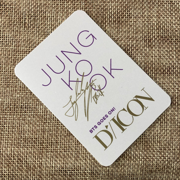 BTS JUNGKOOK #5 [DICON BTS goes on Deluxe Ver.] Official Photocard / New / Gift