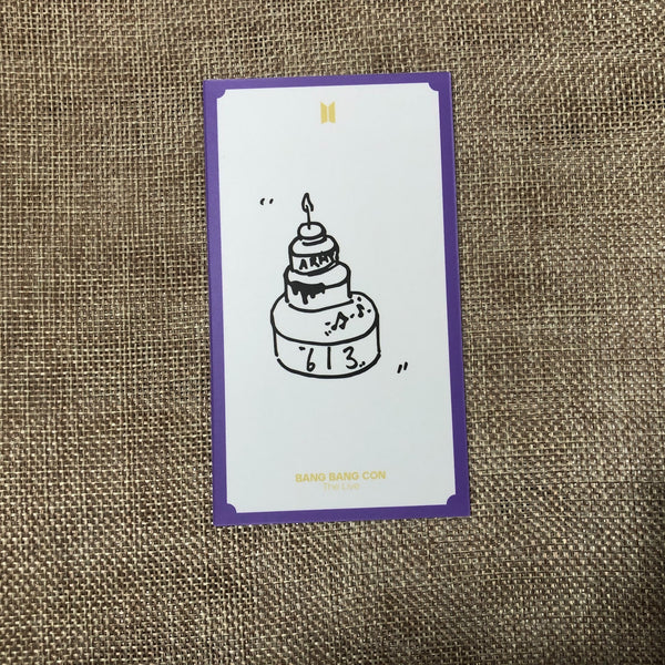 BTS JIMIN 3/4 [BANG BANG CON The Live] Official Message Photo Photocard / New /G