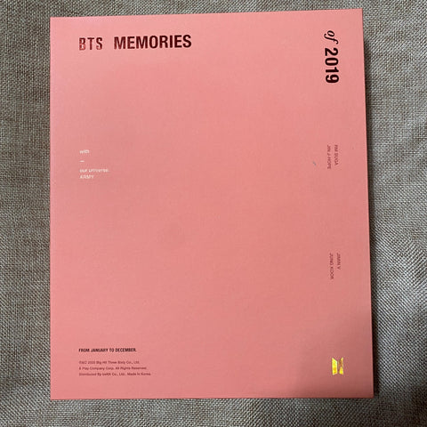 BTS [ Memories of 2019 ] Official DVD Set, Korean, No PC / Mint, Rare / Gift