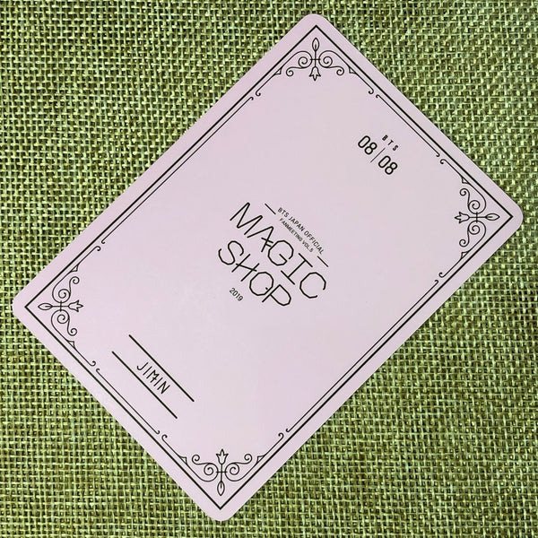 BTS JIMIN 8/8 [2019 MAGIC SHOP Fan Meeting Japan] Official Photocard / Gift