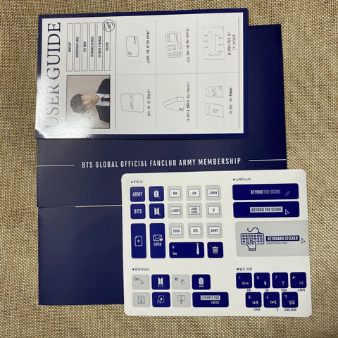 BTS SUGA [Fanclub ARMY 8th Membership Kit] User Guide + Key Sticker + Poster /+G