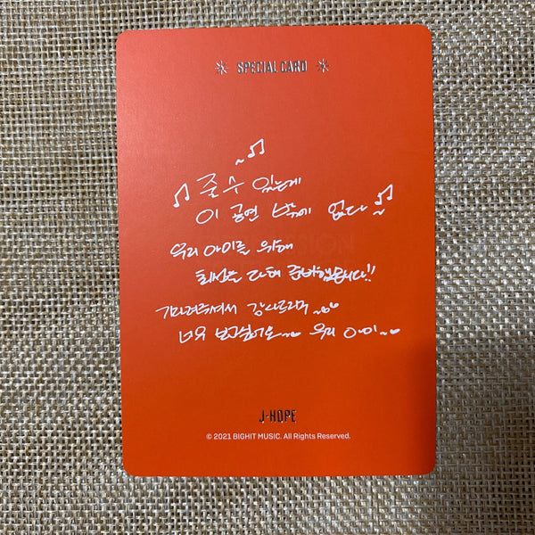 BTS J-HOPE [PTD PERMISSION TO DANCE ON STAGE] Mini Photocard, Special / Gift