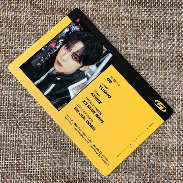 ATEEZ YUNHO [THE WORLD EP.1 : MOVEMENT] Official ID Photocard, Diary Ver. / Gift
