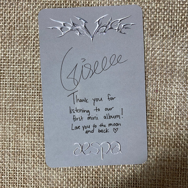 AESPA GISELLE [ SAVAGE Official Photocard ] Synk Dive Ver / New /+Gift