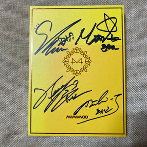 MAMAMOO [ Yellow Flower ] Signed Promo Album / Autographed / CD+Photobook / Gift