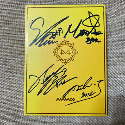 MAMAMOO [ Yellow Flower ] Signed Promo Album / Autographed / CD+Photobook / Gift
