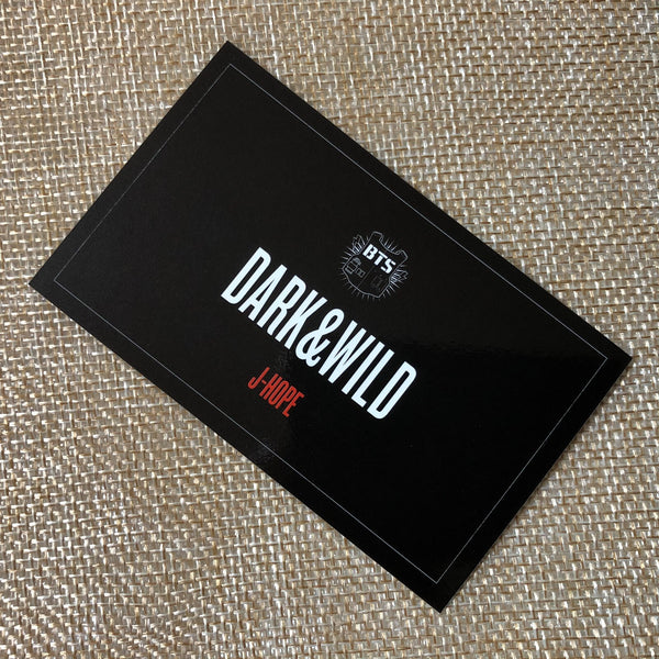 BTS J-HOPE [ Dark & Wild Official Photocard ] 1st Studio Album / NEW /+GFT