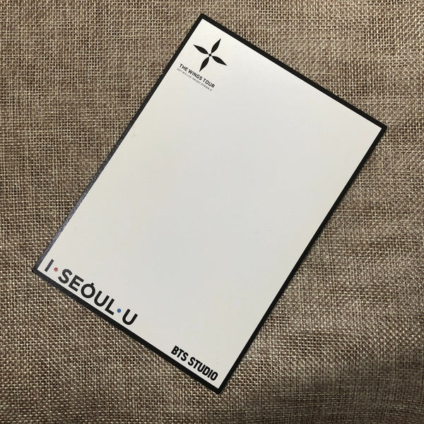 BTS GROUP [ The Wings Tour Wingcon Studio ] Official  Postcard / New, Rare/ Gift