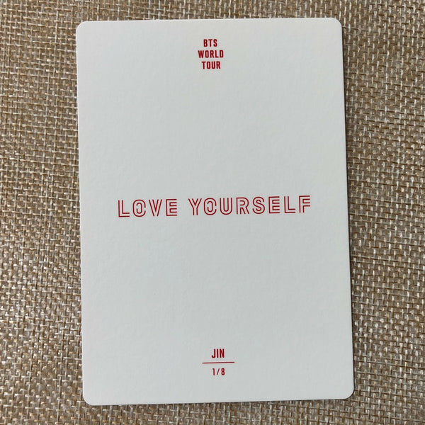 BTS JIN 1/8 [ Love Yourself World Tour ] Official Mini Photocard / New / Gift