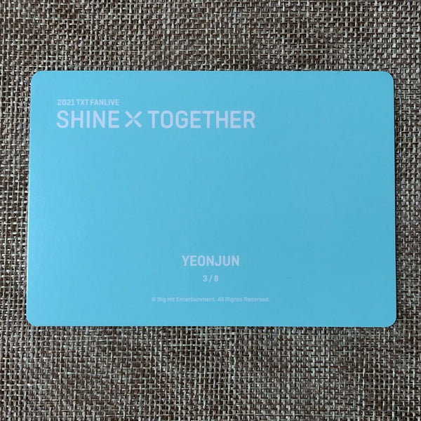 TXT YEONJUN 3/8 [2021 Shine Together Fanlive] Official Mini Photocard / Gift