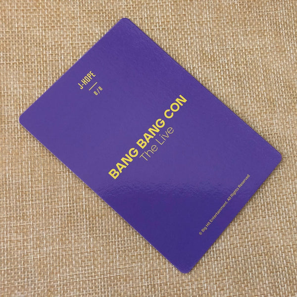 BTS J-HOPE 8/8 [ BANG BANG CON The Live ] Official Mini Photocard / New / Gift