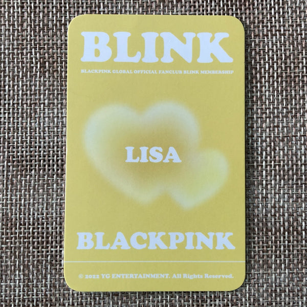 BLACKPINK LISA #1 [Global Official Fanclub BLINK Early Bird] Photocard / Gift