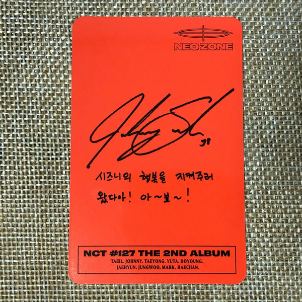 NCT 127 JOHNNY C Ver. [ NEO ZONE ] Official Photocard, 2nd Album / New / Gift