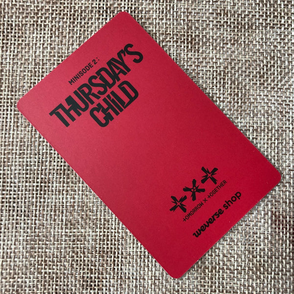 TXT HUENINGKAI [Minisode 2 Thursday's Child] Official Photocard Set, Weverse /+G