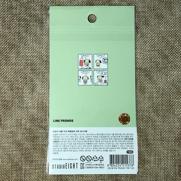 BTS BT21 Official Authentic Goods Clear Sticker Ver.3 / New / Gift
