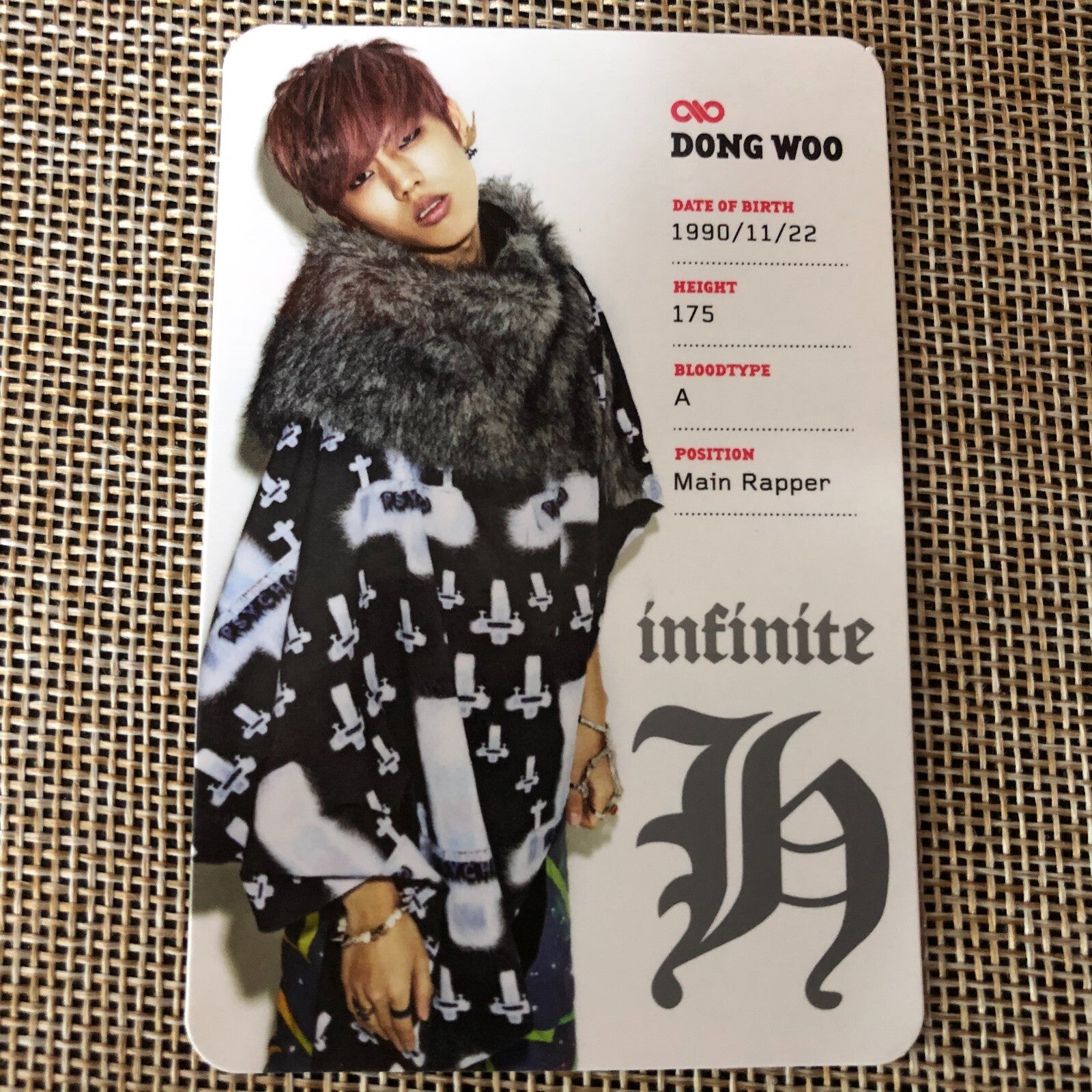 INFINITE H DONG WOO #1 [ Fly High ] Official Photocard / New, Rare / Gift