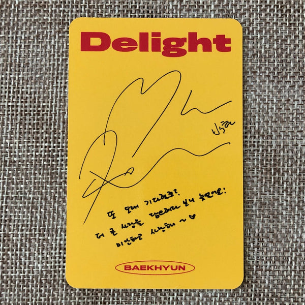 EXO BAEKHYUN #3 [ Delight ] Official Photocard, 2nd Mini Honey / New / Gift