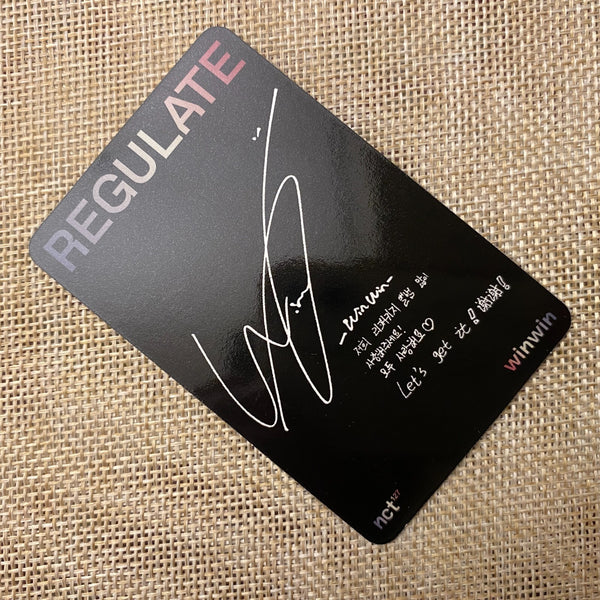NCT WINWIN [Regulate] Official Photocard, 1st Repackage Album / New, Rare / Gift