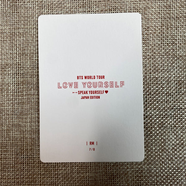BTS RM 7/8 [Speak Yourself World Tour Japan] Official Mini Photocard / Gift
