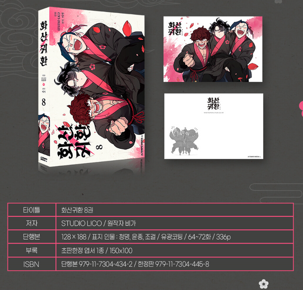Return of the Blossoming Blade Vol 8 First Ed / Korean Webtoon Book New / Gift