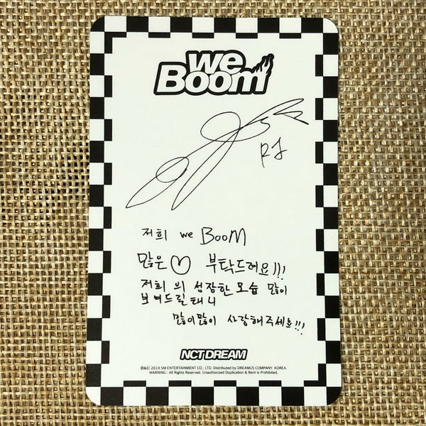 NCT Dream RENJUN [ We Boom KIHNO KIT ] Official Photocard / New, Rare / Gift