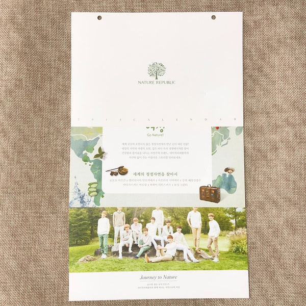 EXO [ EXO-K EXO-M Nature Republic ] Official Limited Calendar / New / Gift