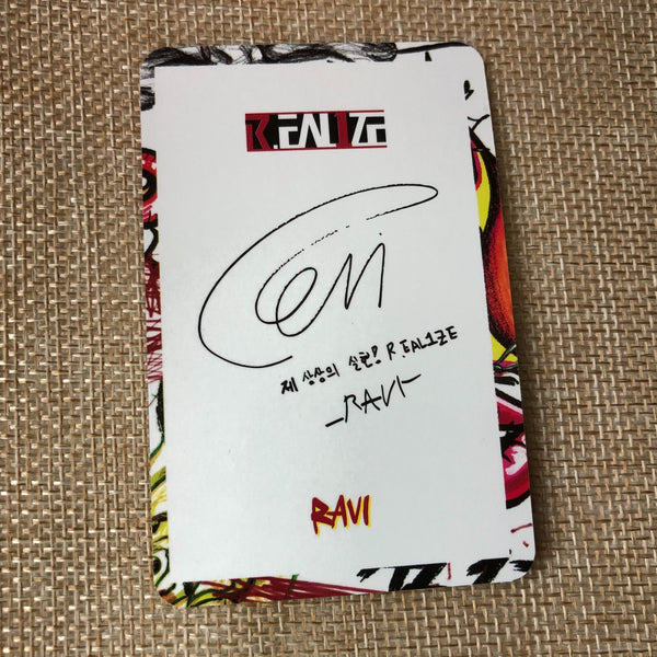 VIXX RAVI #2 [R.EAL1ZE] Official Photocard, Realize 1st Solo Album / New / Gift