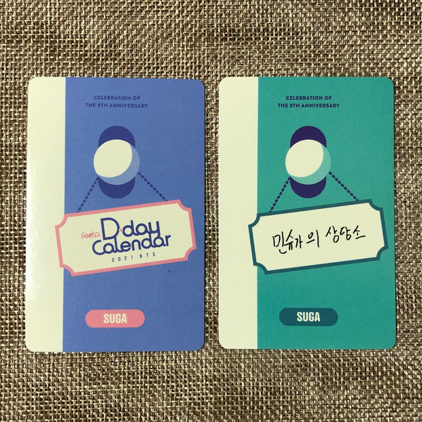 BTS SUGA [ FESTA D-Day Calendar 2021 ] Official Photocard Set / New / Gift