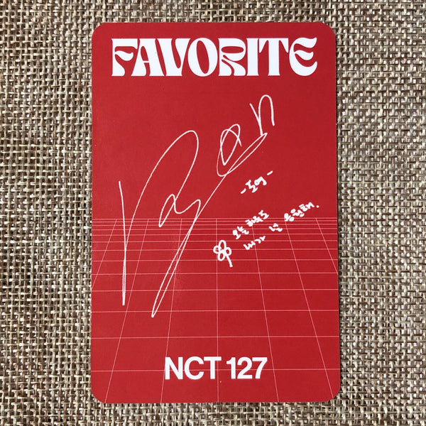 NCT 127 DOYOUNG [FAVORITE Repackage KIHNO Tragic] Official Photocard / Gift